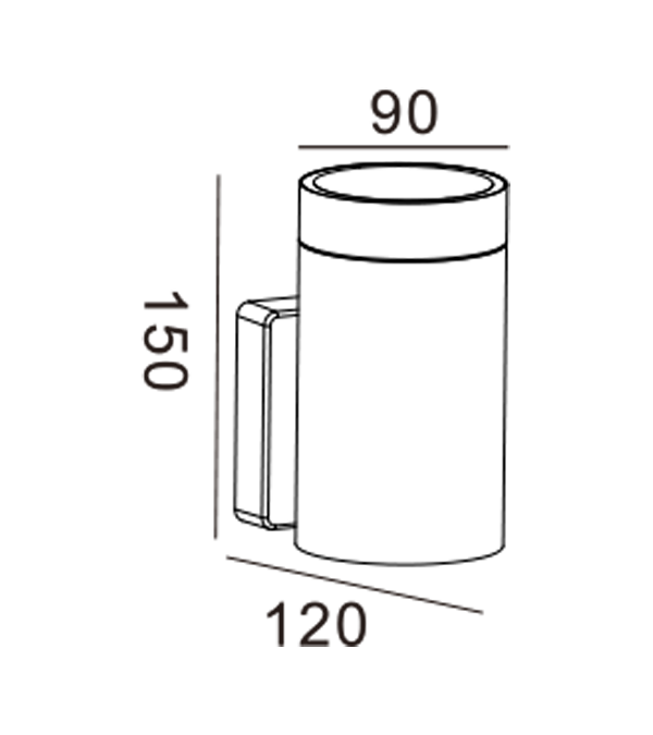 75 Yuvarlak Alüminyum Borulu Tek Yönlü Duvar Lambası HR60273 75 Yuvarlak Alüminyum Borulu Tek Yönlü Duvar Lambası HR60273