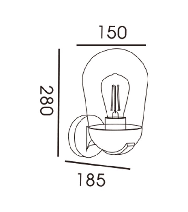 Roket Kafa Cam Başlıklı İndüksiyon Duvar Lambası HR60111S Roket Kafa Cam Başlıklı İndüksiyon Duvar Lambası HR60111S