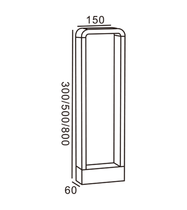 Yuvarlak Köşeli Bahçe Lambaları HR60071-300 Yuvarlak Köşeli Bahçe Lambaları HR60071-300