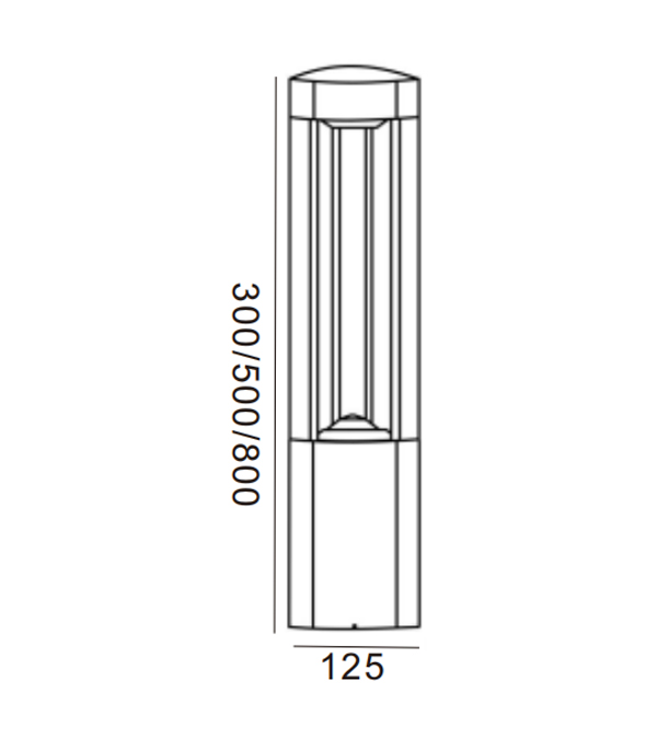 125 Üçgen LED Bahçe Armatürleri HR60031-300-LED 125 Üçgen LED Bahçe Armatürleri HR60031-300-LED