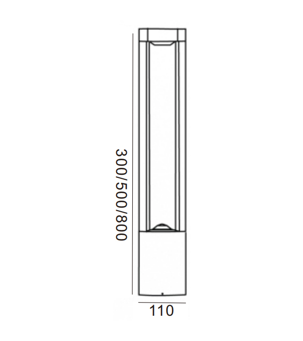 110 Kare LED Bahçe Armatürleri HR60032-800-LED 110 Kare LED Bahçe Armatürleri HR60032-800-LED