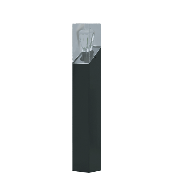 E27 Kare Füme Gri PC Bahçe Lambası HR60133-600 E27 Kare Füme Gri PC Bahçe Lambası HR60133-600