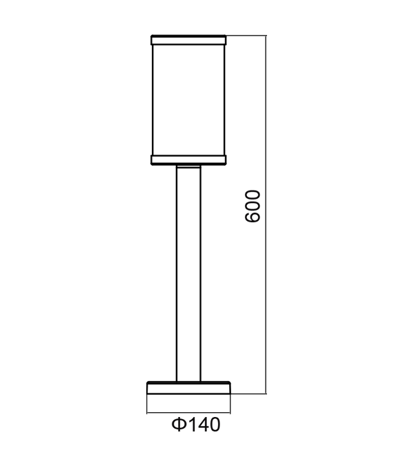 Dikey Çizgili Camlı E27 Bahçe Lambası HR60131-600 Dikey Çizgili Camlı E27 Bahçe Lambası HR60131-600